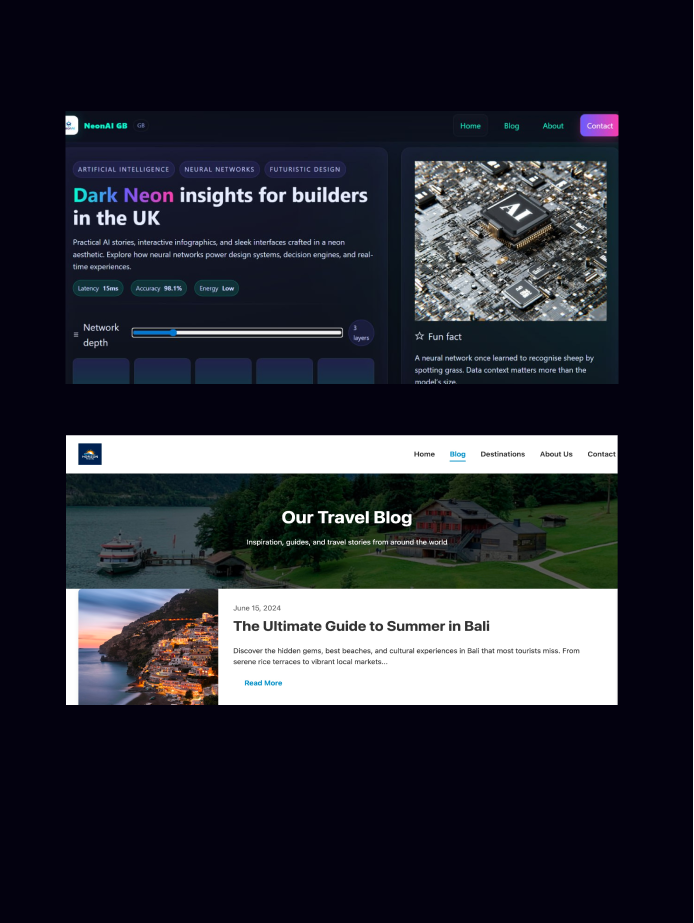 Preview: blog/news white page